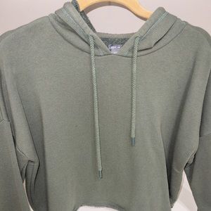 Aerie Green Cropped Pullover